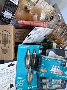 lot 61 image: Collection of Various Light Bulbs with Plastic Tub