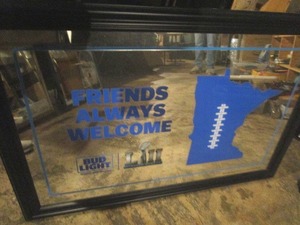 lot 9 image: Mirror Bud Light MN Football