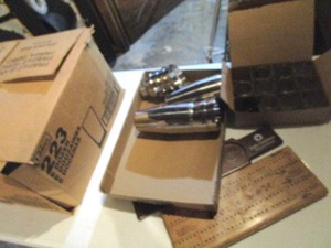 lot 32 image: Shot Glasses, Shaker, Cribbage