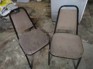 lot 79 image: Pair Frame Chairs - Stained