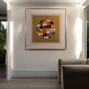 lot 13 image: Yaacov Agam Signed Serigraph  Geometric Abstract, Framed 36 x 36