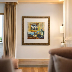 lot 12 image: Starlie Sokol Barbara  Pencil Signed Mixed Media Print, 11, Framed Approx 30 x 29