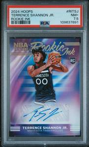 lot 18 image: TERRENCE SHANNON JR NBA HOOPS ROOKIE INK ROOKIE CARD AUTO #RITSJ NM PSA 7.5 109637891