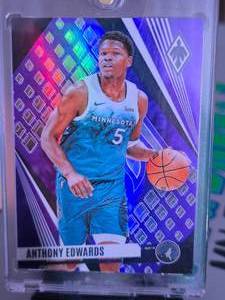lot 34 image: ANTHONY EDWARDS 2023-24 PANINI PHOENIX PURPLE 051150