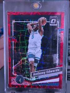 lot 36 image: ANTHONY EDWARDS 2023-24 DONRUSS OPTIC RED VELOCITY PRIZM 224299