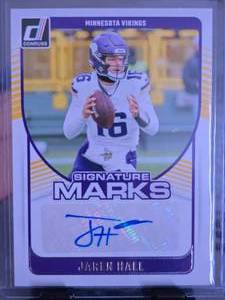 lot 45 image: JAREN HALL 2024 PANINI DONRUSS - SIGNATURE MARKS
