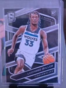 lot 49 image: LEONARD MILLER 2023-24 PANINI SPECTRA ROOKIE CARD