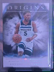 lot 59 image: ANTHONY EDWARDS 2024-25 PANINI ORIGINS WHITE 1360