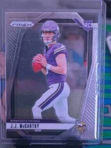 lot 79 image: JJ MCCARTHY 2024-25 PANINI PRIZM ROOKIE CARD