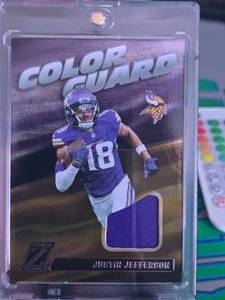 lot 54 image: JUSTIN JEFFERSON 2024 PANINI ZENITH COLOR GUARD PATCH