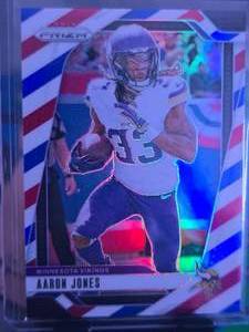 lot 71 image: AARON JONES 2024 PANINI PRIZM REDWHITEBLUE