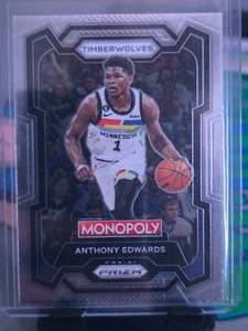lot 91 image: ANTHONY EDWARDS 2023-24 PANINI PRIZM MONOPOLY