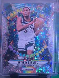 lot 98 image: ANTHONY EDWARDS 2024-25 PANINI PRIZM KALEIDOSCOPIC FAST BREAK
