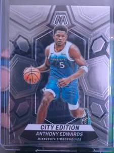 lot 70 image: ANTHONY EDWARDS 2023-24 PANINI MOSAIC CITY EDITION