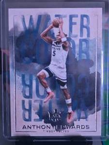 lot 113 image: ANTHONY EDWARDS 2024 PANINI COURT KINGS WATER COLOR
