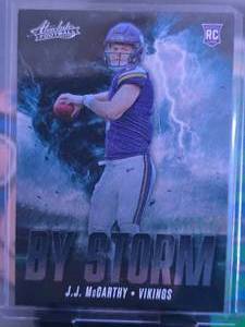 lot 106 image: JJ MCCARTHY 2024 PANINI ABSOLUTE BY STORM ROOKIE CARD