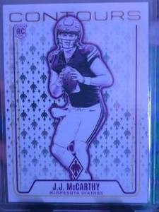 lot 69 image: JJ MCCARTHY 2024 PANINI PHOENIX CONTOURS ROOKIE CARD