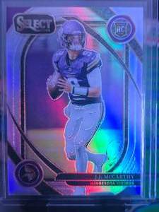lot 63 image: JJ MCCARTHY 2024 PANINI SELECT SILVER CLUB LEVEL ROOKIE CARD