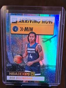 lot 90 image: ROB DILLINGHAM 2024-25 PANINI NBA HOOPS ARRIVING NOW SILVER ROOKIE CARD