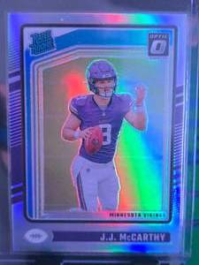 lot 117 image: JJ MCCARTHY 2024 PANINI DONRUSS OPTIC SILVER RATED ROOKIE