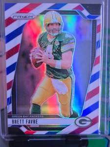 lot 147 image: BRETT FAVRE 2024 PANINI REDWHITEBLUE PRIZM