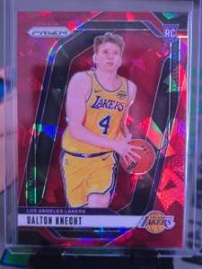 lot 163 image: DALTON KNECHT 2024 PANINI RED CRACKED ICE PRIZM ROOKIE CARD