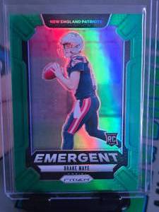 lot 135 image: DRAKE MAYE 2024 PANINI PRIZM GREEN EMERGENT ROOKIE CARD