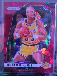 lot 150 image: KAREEM ABDUL-JABBAR 2024 PANINI RED CRACKED ICE PRIZM