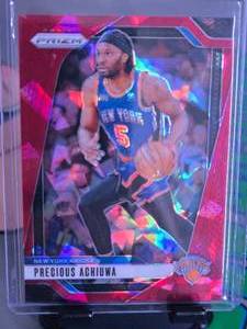 lot 185 image: PRECIOUS ACHIUWA 2024 PANINI RED CRACKED ICE PRIZM