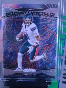 lot 133 image: STEFON DIGGS 2024 PANINI PRIZM SILVER FIREWORKS