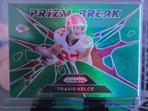 lot 157 image: TRAVIS KELCE 2024 PANINI GREEN PRIZM BREAK