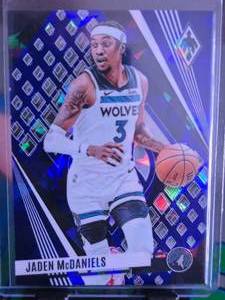 lot 216 image: JADEN MCDANIELS 2023-24 PANINI PHOENIX BLUE ICE