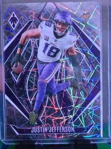 lot 215 image: JUSTIN JEFFERSON 2024 PANINI PHOENIX LAZER PRIZM