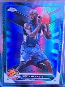 lot 224 image: KEVIN GARNETT 2023-24 TOPPS CHROME BLUE REFRACTOR