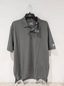 NEW UNDER ARMOUR EXTRA LARGE HEAT GEAR GOLF POLO (GRAY)