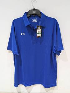 NEW UNDER ARMOUR LARGE GOLF POLO (BLUE)
