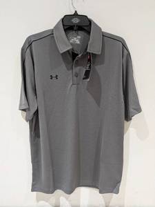 lot 7 image: NEW UNDER ARMOUR LARGE GOLF POLO (GRAY)