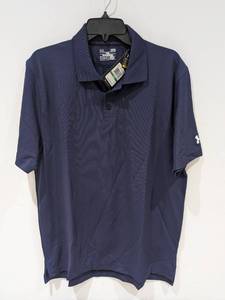lot 8 image: NEW UNDER ARMOUR LARGE GOLF POLO (NAVY)