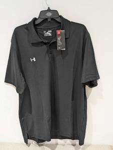 lot 9 image: NEW UNDER ARMOUR EXTRA LARGE GOLF POLO (BLACK)