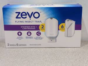 lot 14 image: NEW ZEVO FLYING INSECT TRAP (2 DEVICES 6 CARTRIDGES)