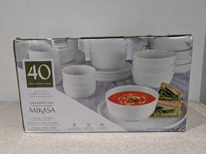 lot 28 image: SAMANTHA MIKASA 26PC. DINNERWARE SET