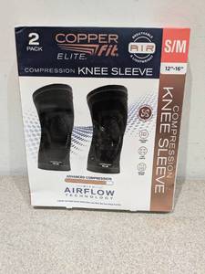 lot 63 image: COPPER FIT ELITE SMALL KNEE SLEEVE 2PK.