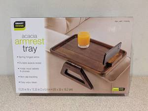 lot 67 image: SMART DESIGN ACACIA ARMREST TRAY