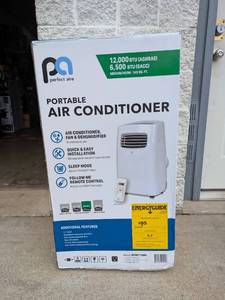 lot 76 image: NEW PERFECT AIRE PORTABLE AIR CONDITIONER W REMOTE CONTROL