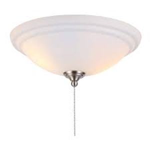 lot 5 image: Hampton Bay 2-Light White Glass Bowl Ceiling Fan LED Light Kit Customer Returns See Pictures