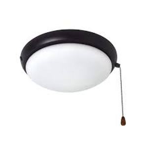 lot 18 image: Lot of Hampton Bay 2-Light Oil Rubbed Bronze Ceiling Fan Moon LED Light Kit  Customer Returns See Pictures