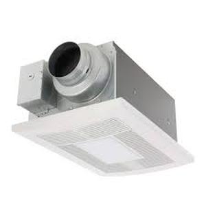 lot 36 image: Panasonic WhisperWarm DC 50-80-110 CFM Ceiling Exhaust Fan with LED LightNight Light and Heater   Customer Returns See Pictures