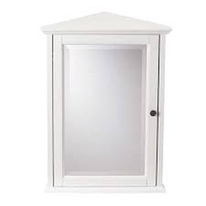 lot 38 image: Home Decorators Collection Hamilton 20 in. W x 27 in. H Rectangular Medicine Cabinet with Mirror  Customer Returns See Pictures