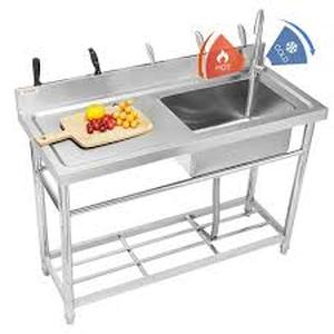 VEVOR Stainless Steel Utility Sink 39.4 x 19.1 x 37.4 in. Commercial Single Bowl Sinks, NSF Certified Customer Returns See Pictures