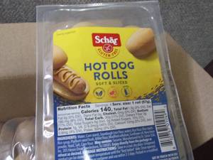 lot 14 image: 4x8 oz Schar Hot Dog Rolls ...